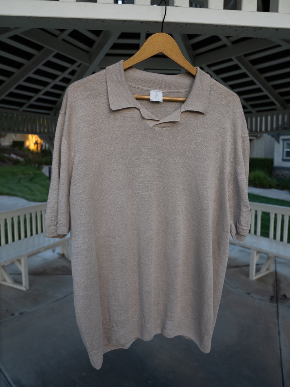 Eleventy Platinum Knit Polo Shirt Beige Made in Italy
XL